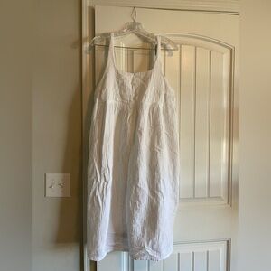 White Sleeveless Gauze Dress